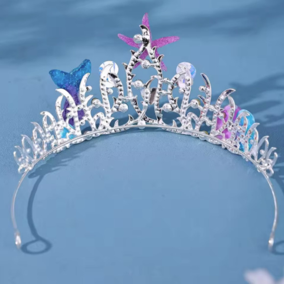 Starfish Mermaid Crown Tiara Ocean Princess Costume Cosplay Hair Accessory - Picture 4 of 8